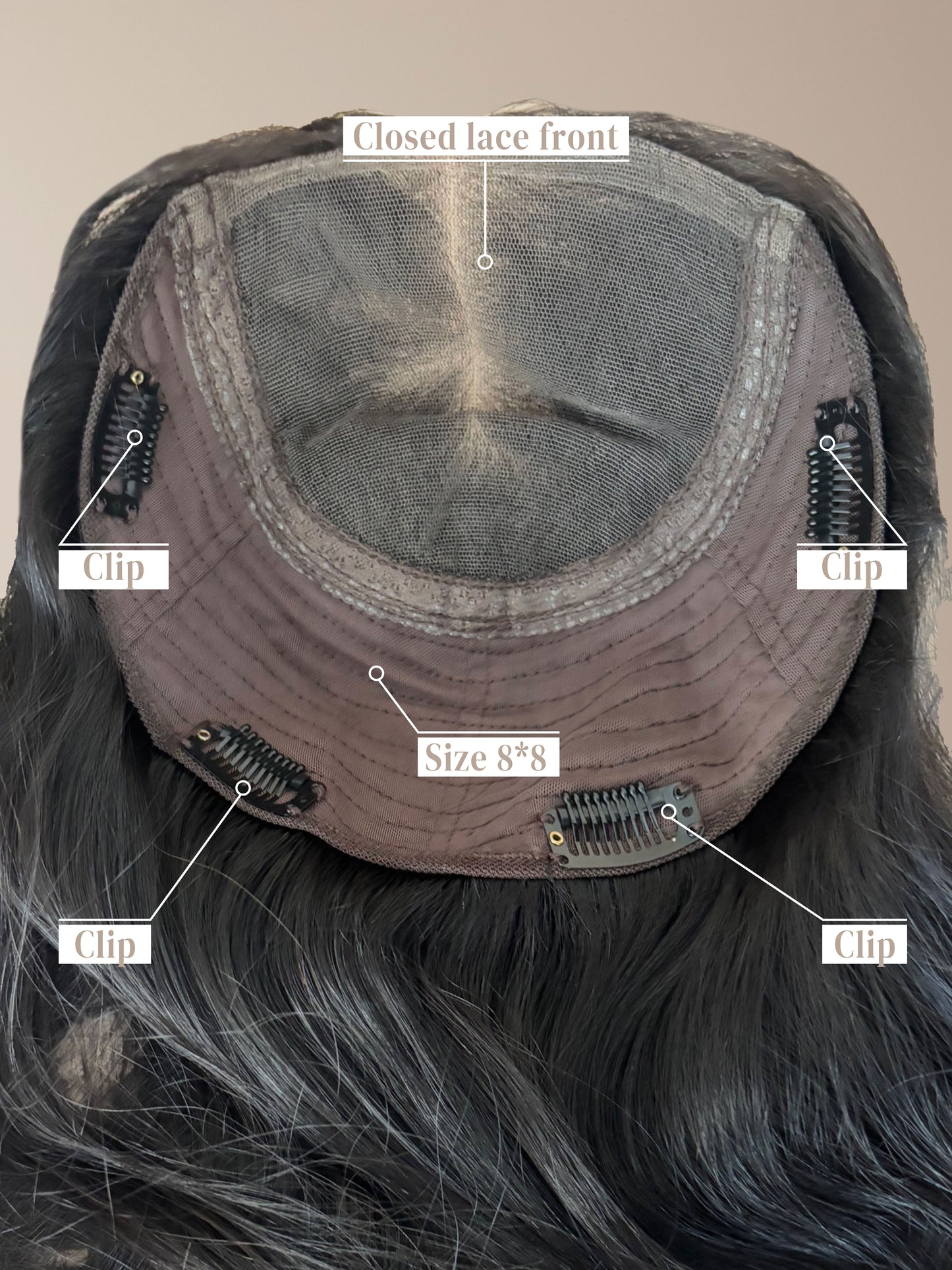 Emma 100% Human Hair Closed Lace Topper