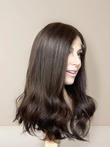 Lina Lace Top Base 100% Human Hair Wigs - GoldenCrownWigs