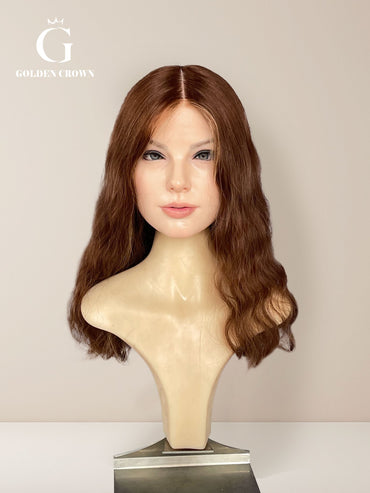 Lois Wavy Skin Lace Top Base 100% Human Hair Wigs