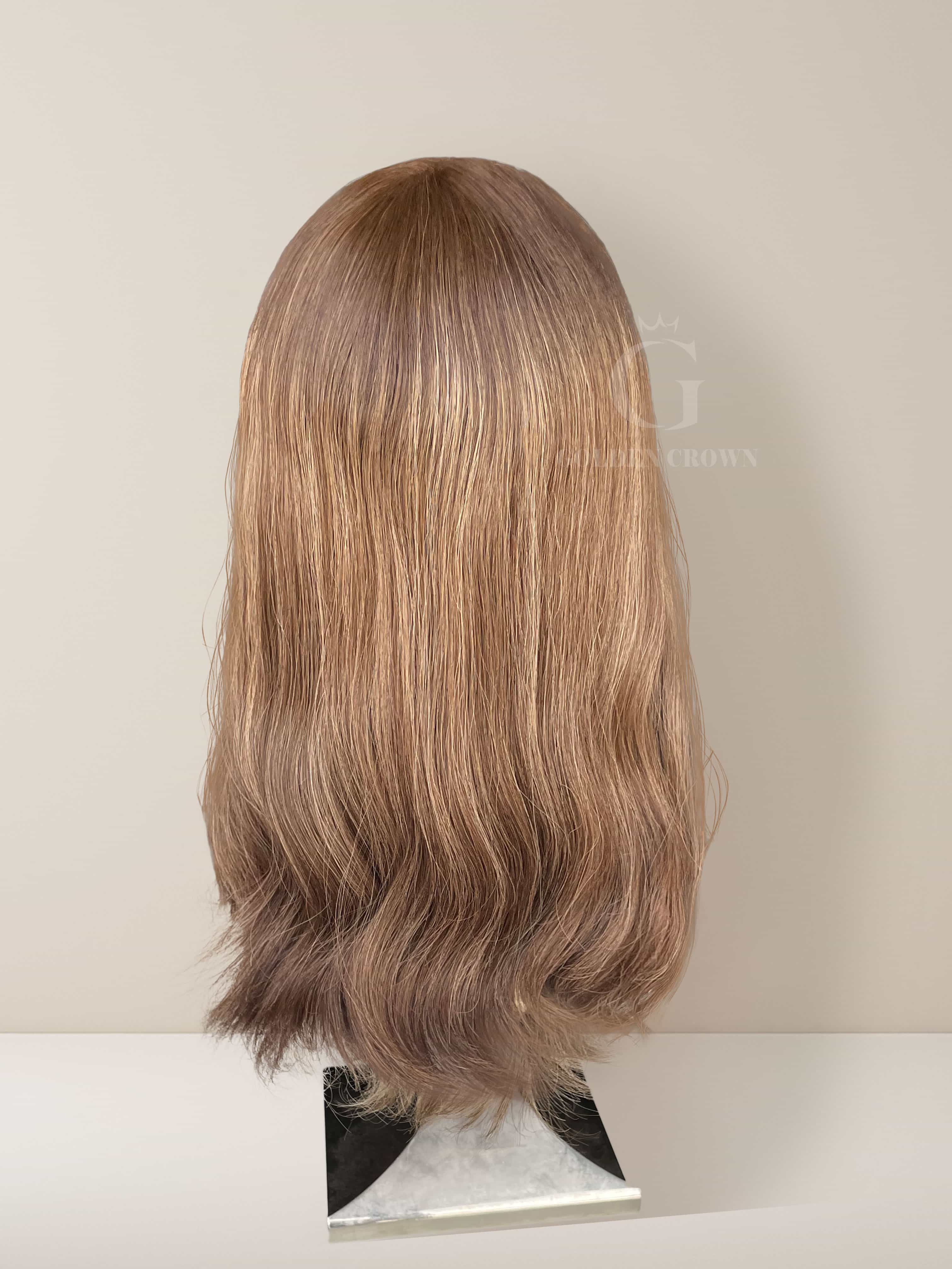 Aurora Lace Top Base 100 Human Hair Wigs Back View GoldenCrownWigs.com