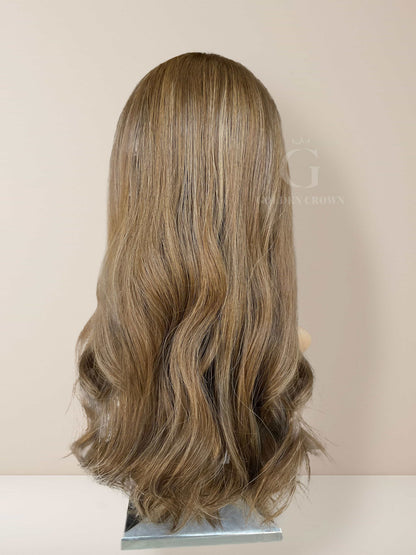 Chloe Lace Top Base 100% Human Hair Wigs Back View GoldenCrownWigs.com