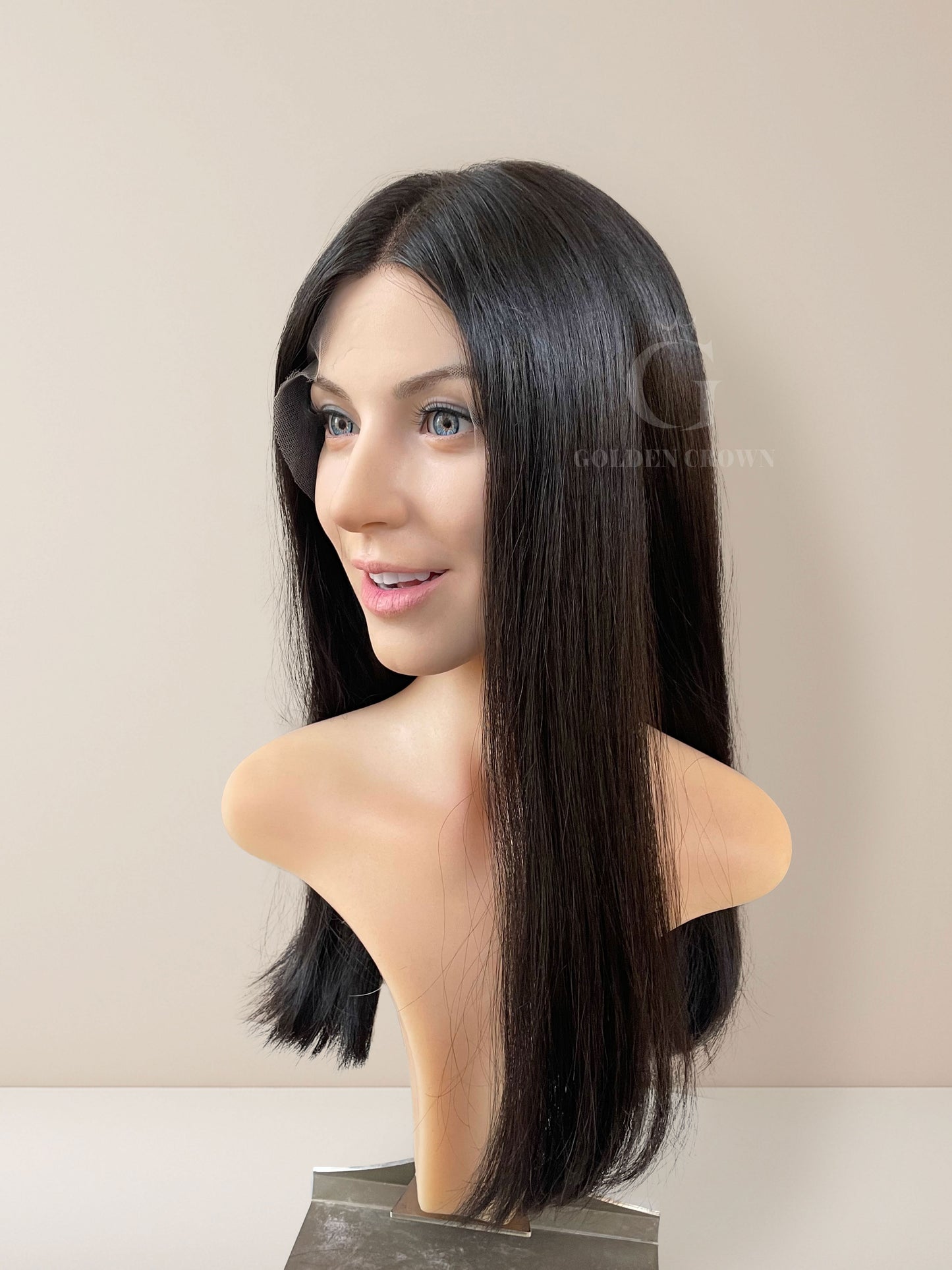 Perruques Elara à base en dentelle, 100 % cheveux humains