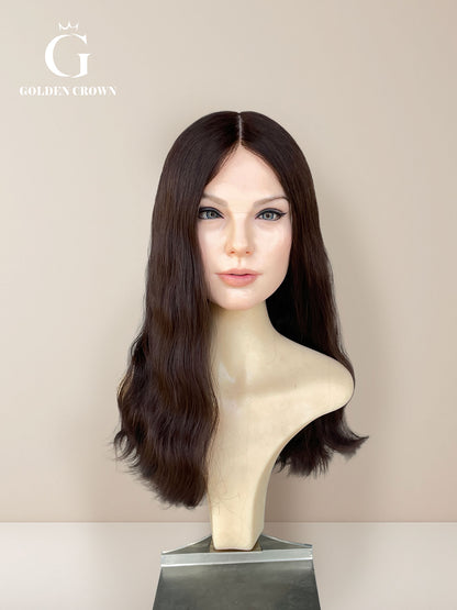 Elara Wavy Skin Lace Top Base 100% Human Hair Wig