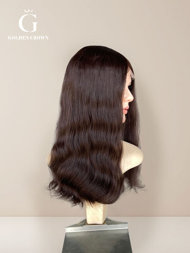 Elara Wavy Skin Lace Top Base 100% Human Hair Wig