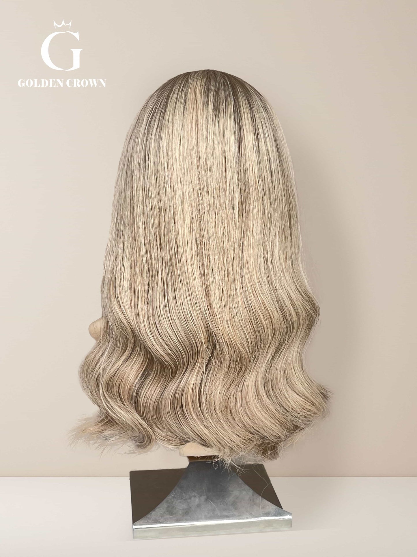 Ingrid Bandfall 100 Human Hair Back View GoldenCrownWigs
