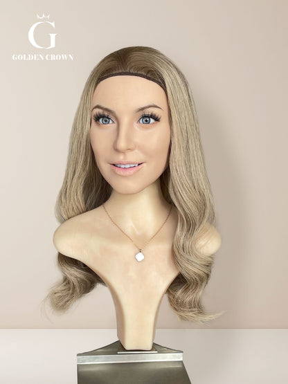 Ingrid Bandfall 100 Human Hair Front View GoldenCrownWigs