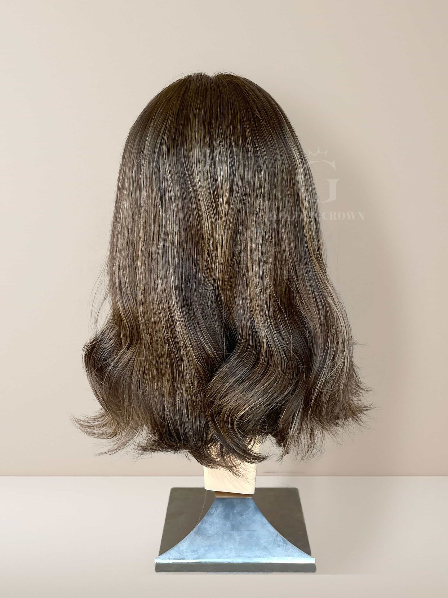 Irene Lace Top Base 100% Human Hair Wigs Back View GoldenCrownWigs.com