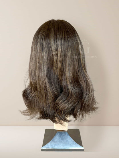 Irene Lace Top Base 100% Human Hair Wigs Back View GoldenCrownWigs.com