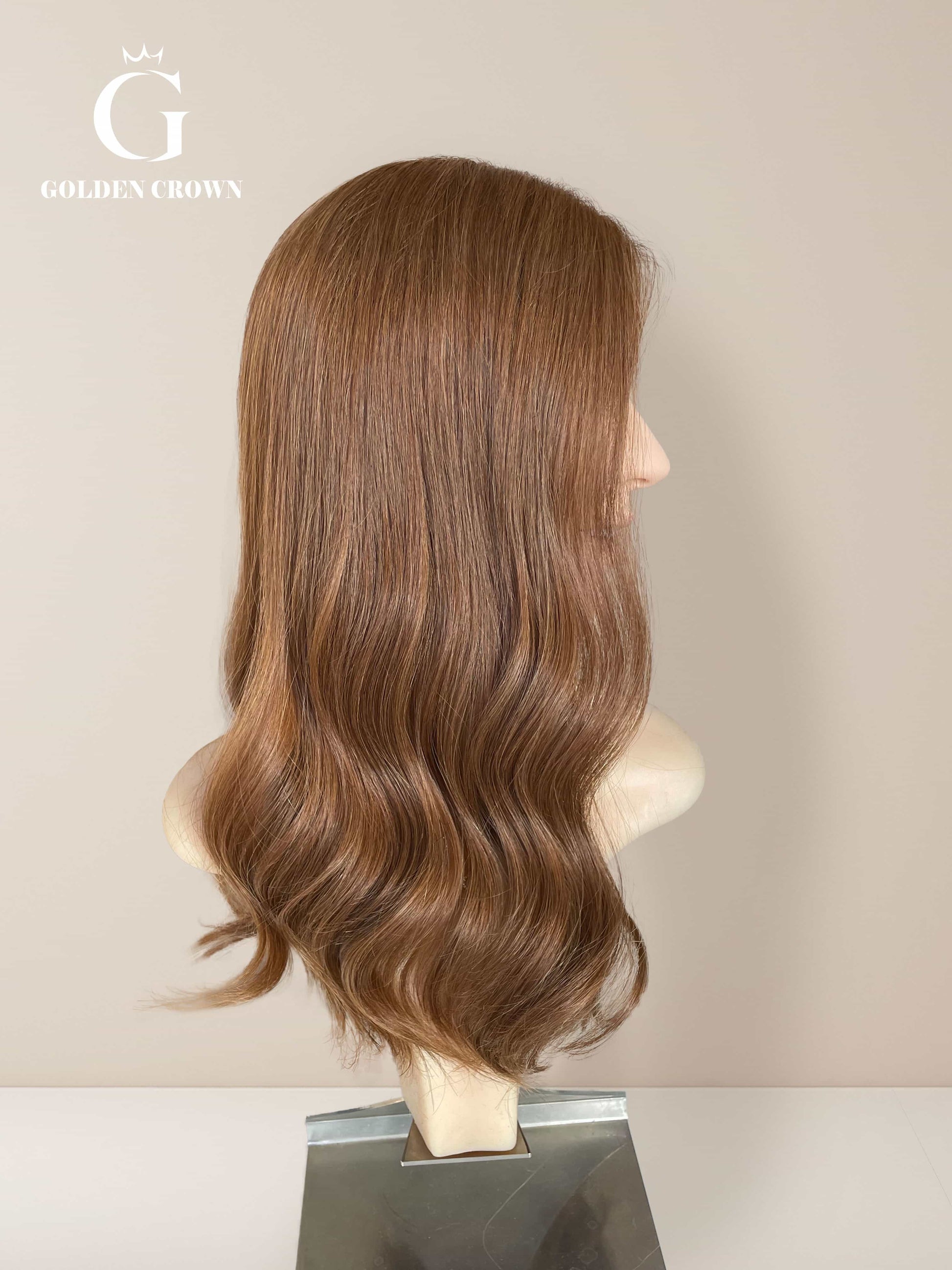 Isabelle Lace Top Base 100 Human Hair Left Side View GoldenCrownWigs
