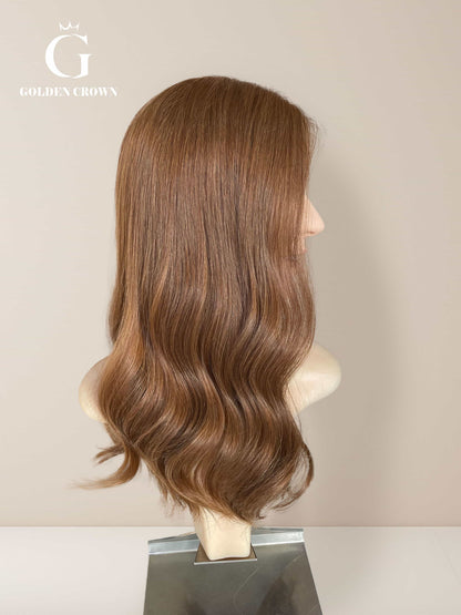 Isabelle Lace Top Base 100 Human Hair Left Side View GoldenCrownWigs