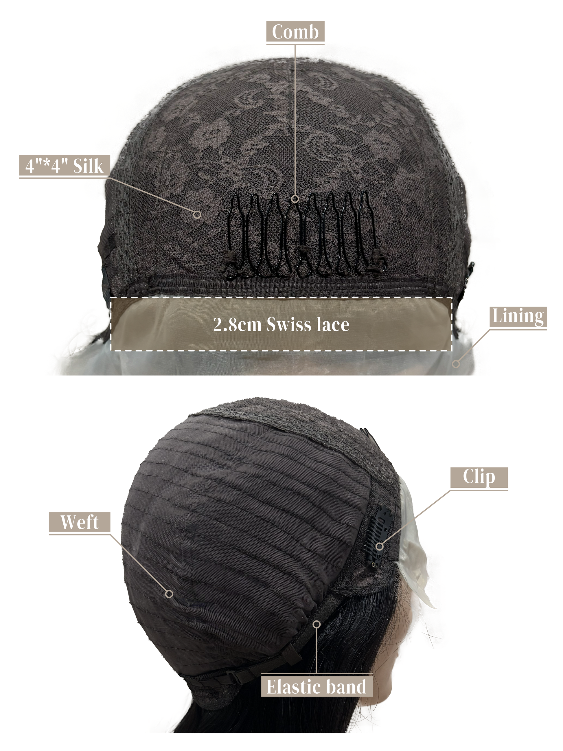 Lace Front Base 100% Human Hair Wigs Specifications GoldenCrownWigs.com