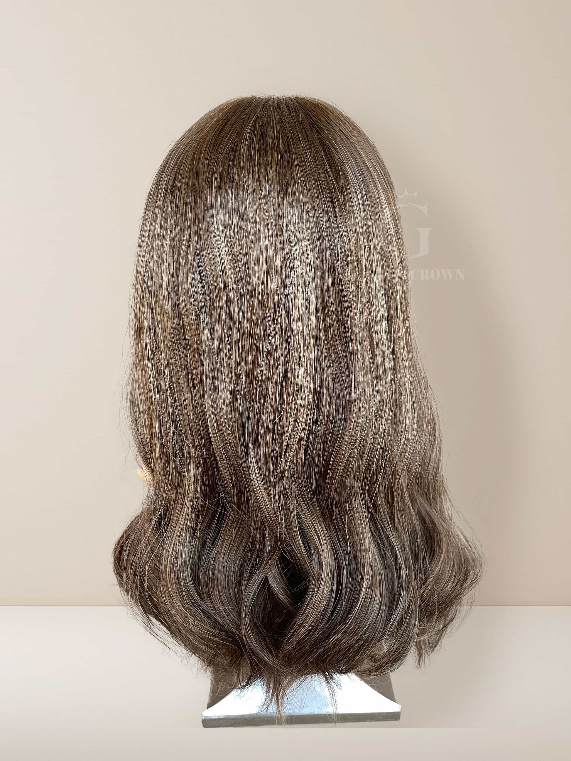 Lily Lace Top Base 100% Human Hair Wigs Back View GoldenCrownWigs.com