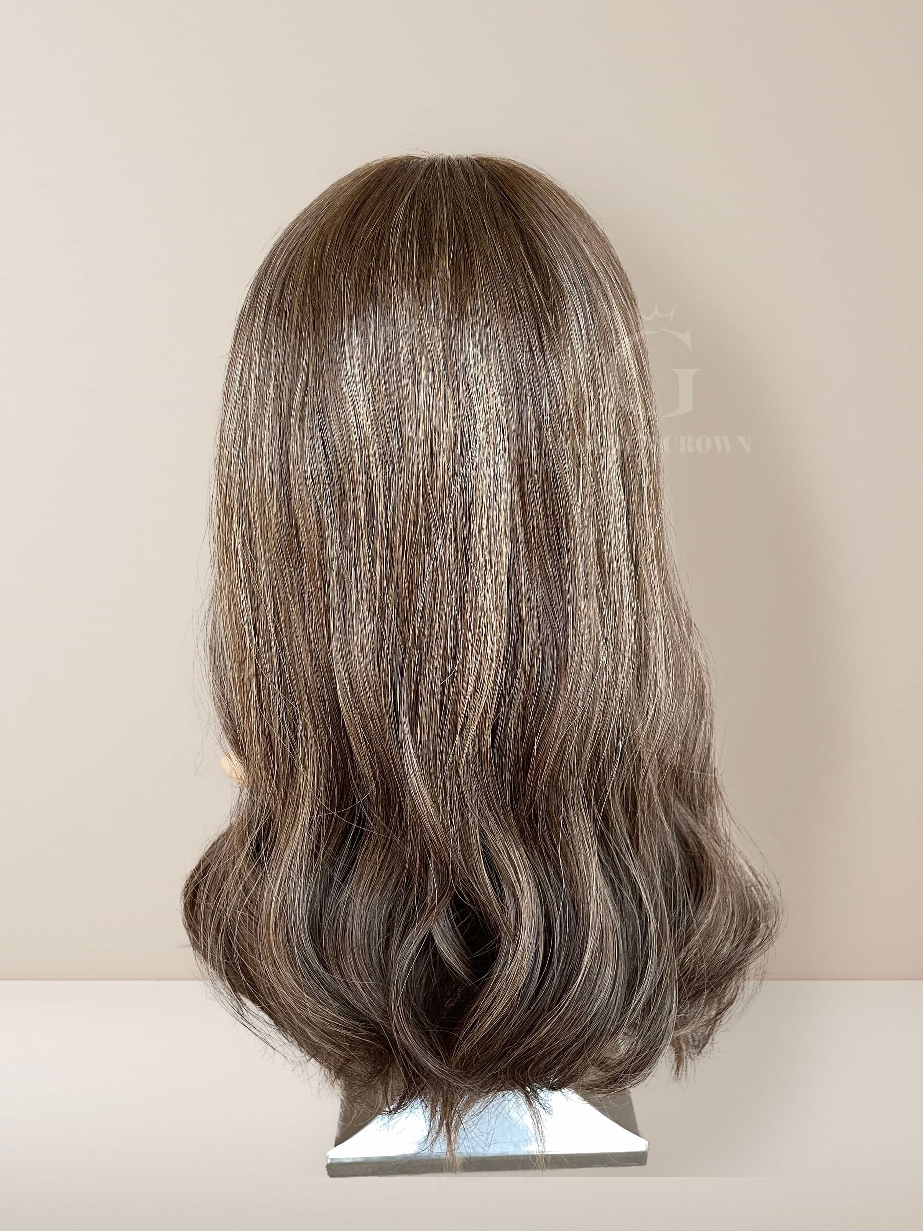 Lily Lace Top Base 100% Human Hair Wigs Back View GoldenCrownWigs.com