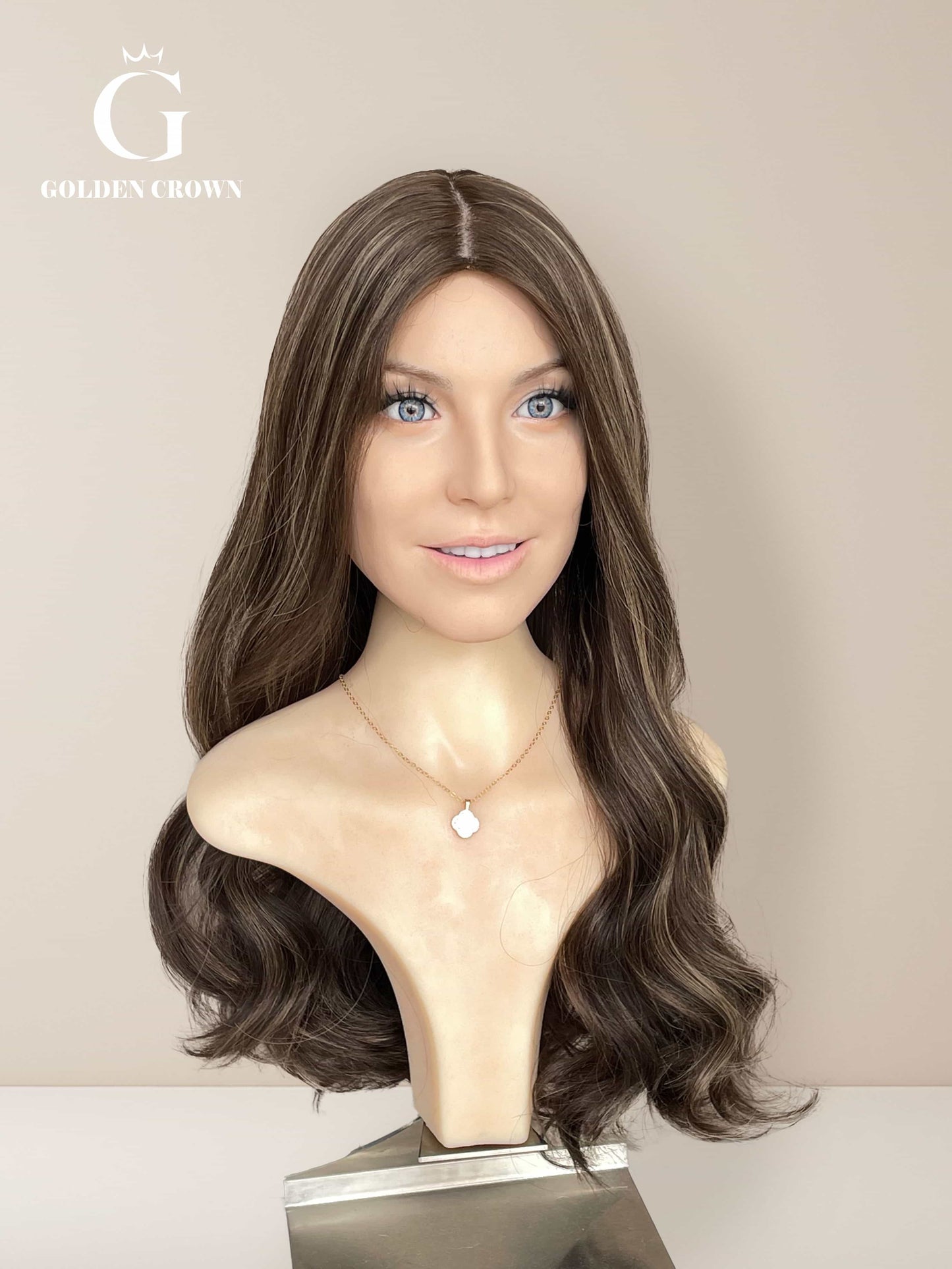 Liora Silk Top Base 100 Human Hair Front View GoldenCrownWigs