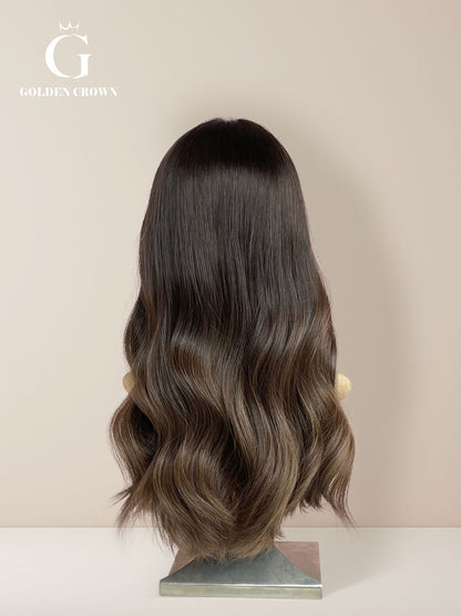 Lydia 20" Lace Top Base 100% Human Hair Wigs (Slight Layer)