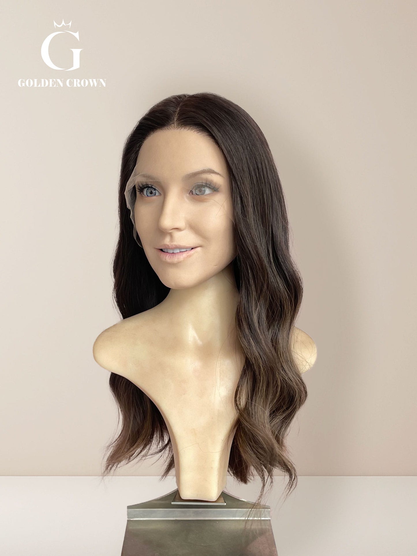 Lydia 20" Lace Top Base 100% Human Hair Wigs (Slight Layer)