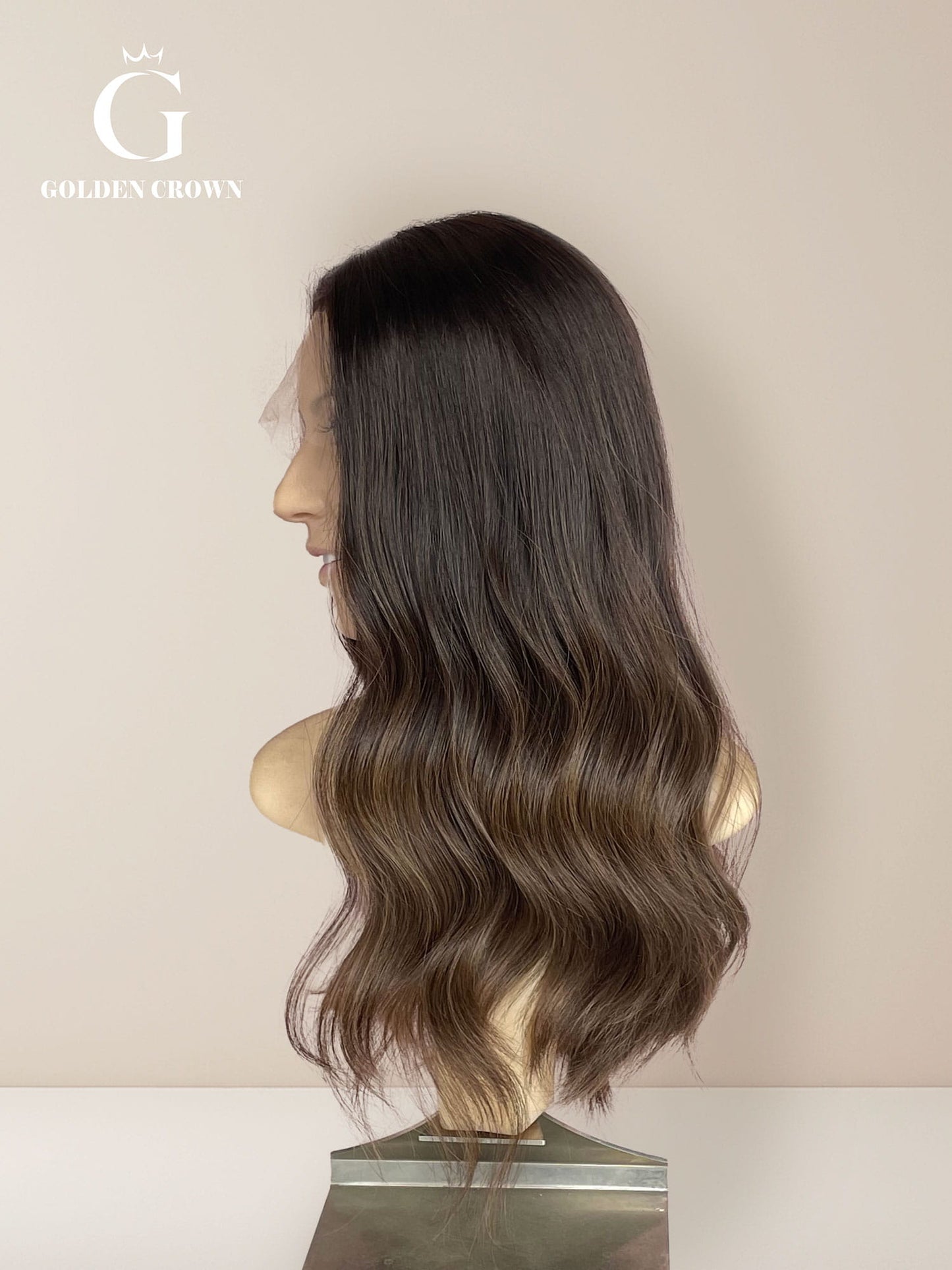 Lydia 20" Lace Top Base 100% Human Hair Wigs (Slight Layer)