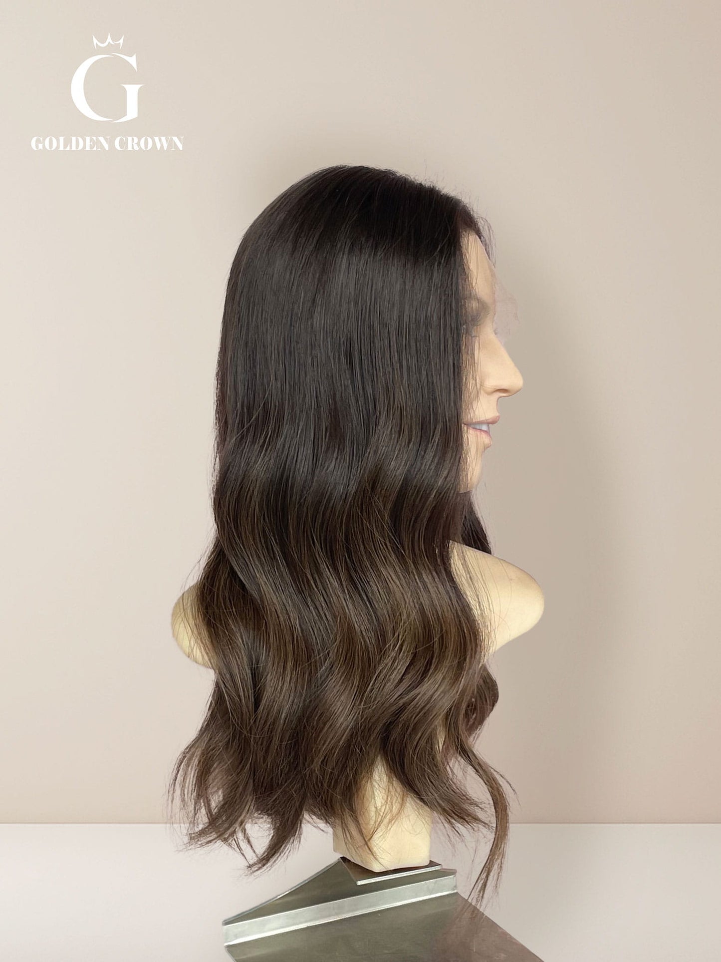Lydia 20" Lace Top Base 100% Human Hair Wigs (Slight Layer)