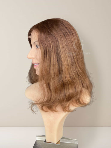 Maren Medical Lace Top Base 100 Human Hair Wigs Right Side View GoldenCrownWigs.com