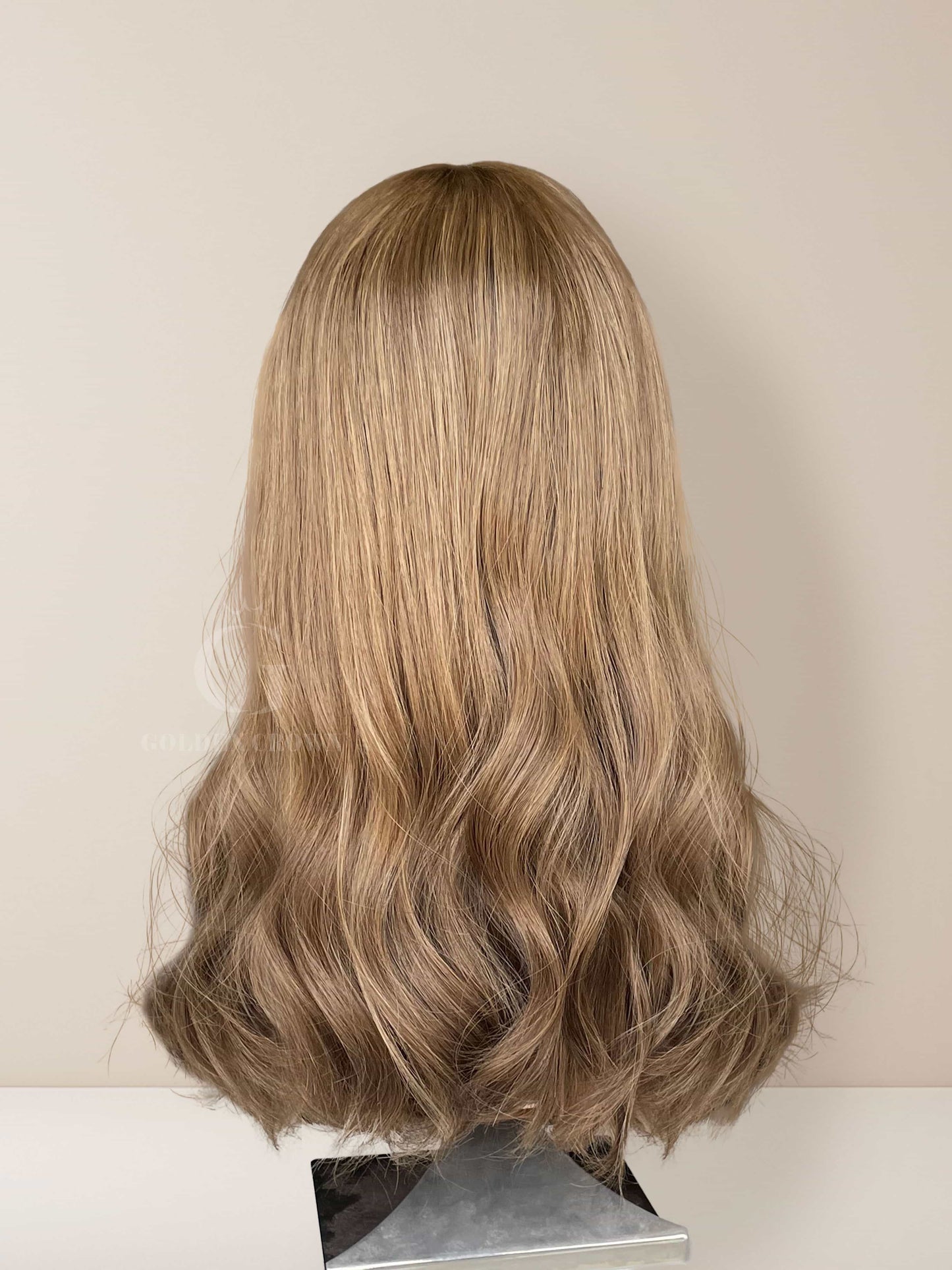 Mia Lace Top Base 100 Human Hair Wigs Back View GoldenCrownWigs.com