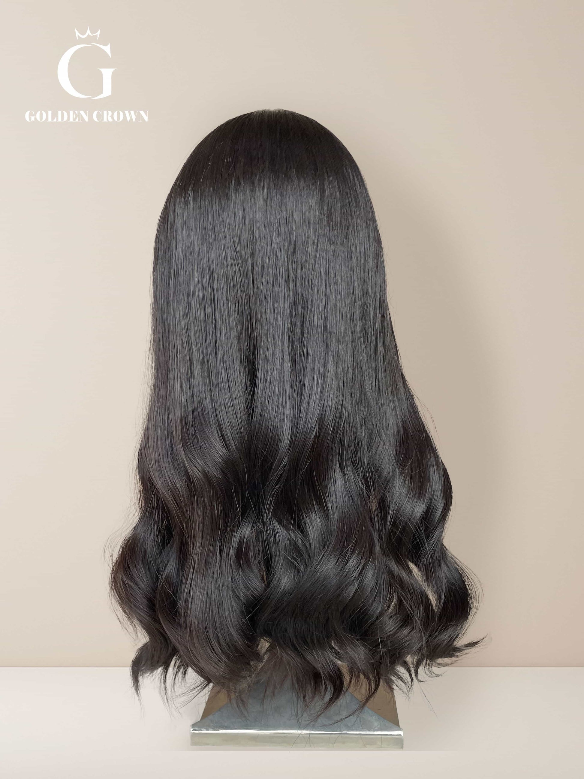 Seraphina Skin Lace Top Base 100 Human Hair Back View GoldenCrownWigs.com