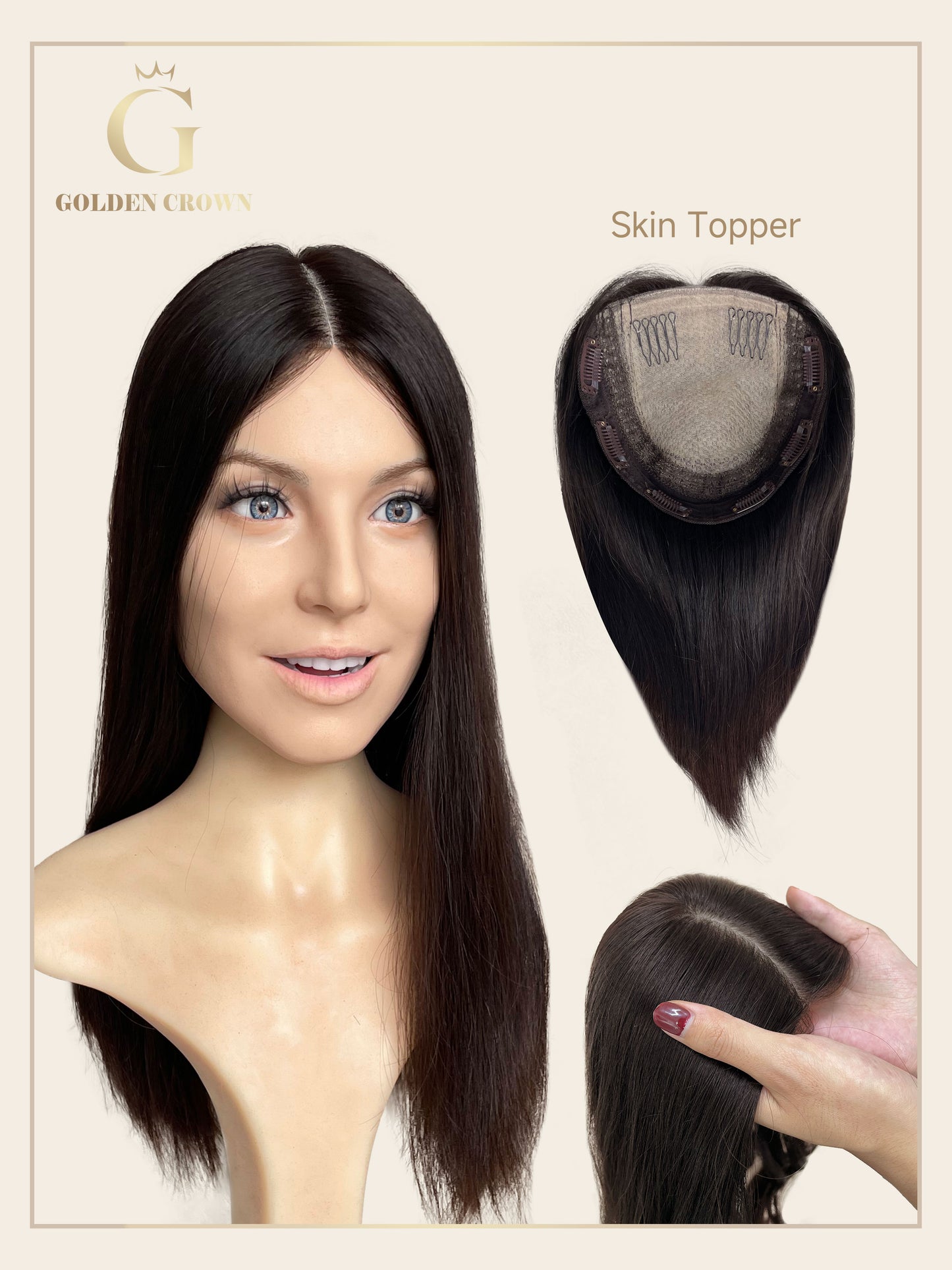 Seraphina 100% Human Hair Skin Topper