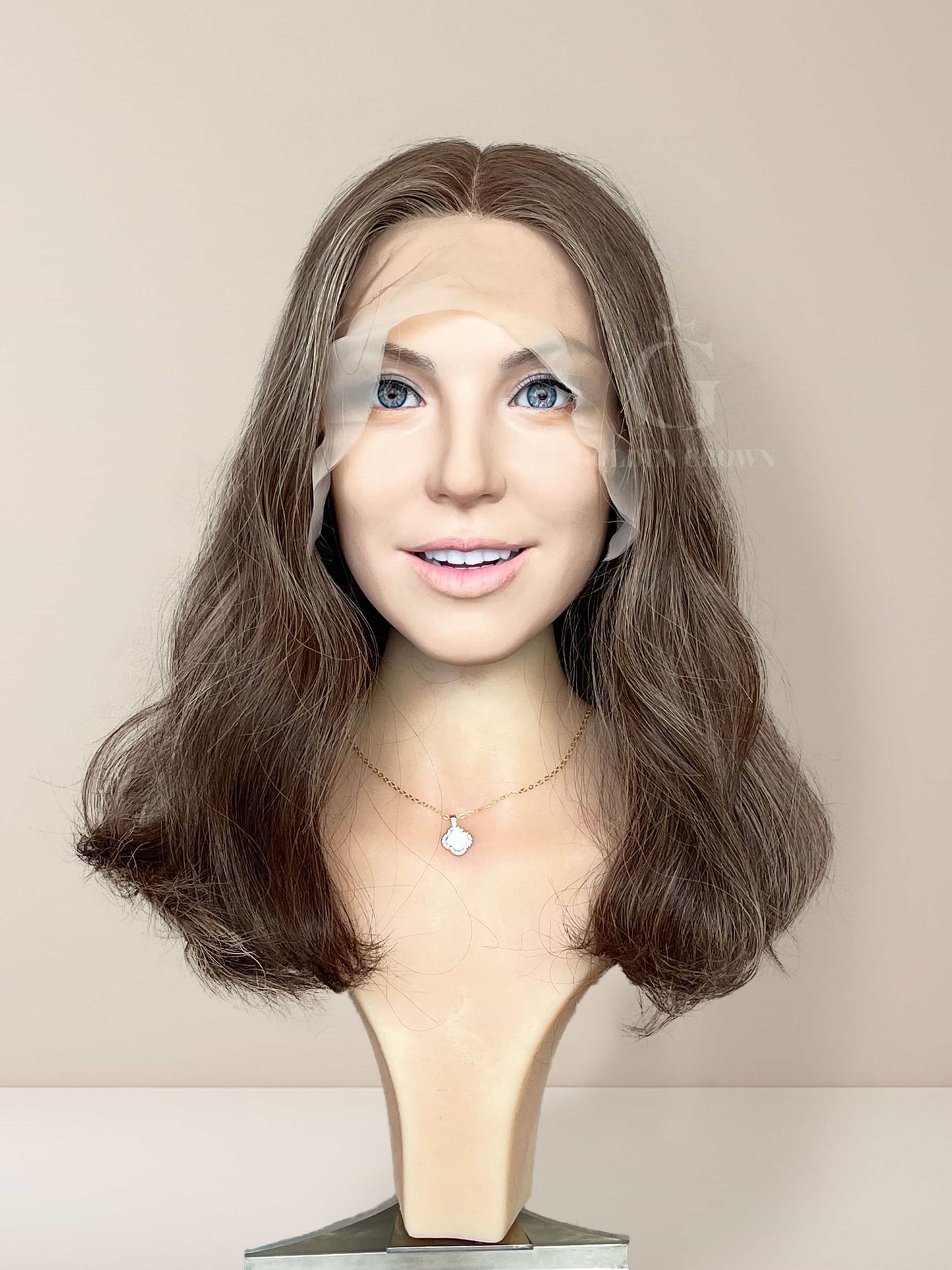 Susie Lace Top Base 100% Human Hair Wigs Front View GoldenCrownWigs.com