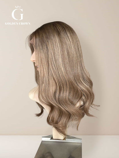 Teddy Lace Top Base 100 Human Hair Right Side View GoldenCrownWigs