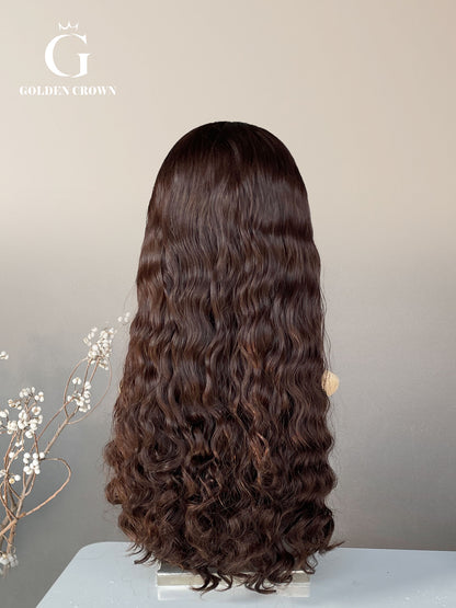 Thalia Wavy Skin Lace Top Base 100% Human Hair Wig