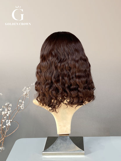 Thalia Wavy Skin Lace Top Base 100% Human Hair Wig