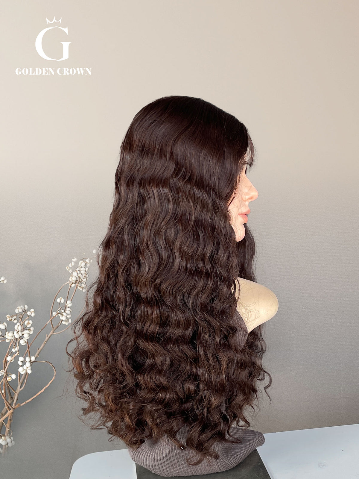 Thalia Wavy Skin Lace Top Base 100% Human Hair Wig