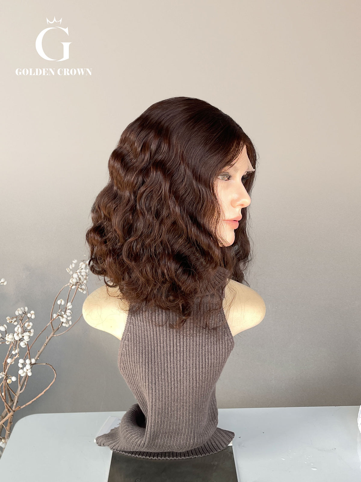 Thalia Wavy Skin Lace Top Base 100% Human Hair Wig
