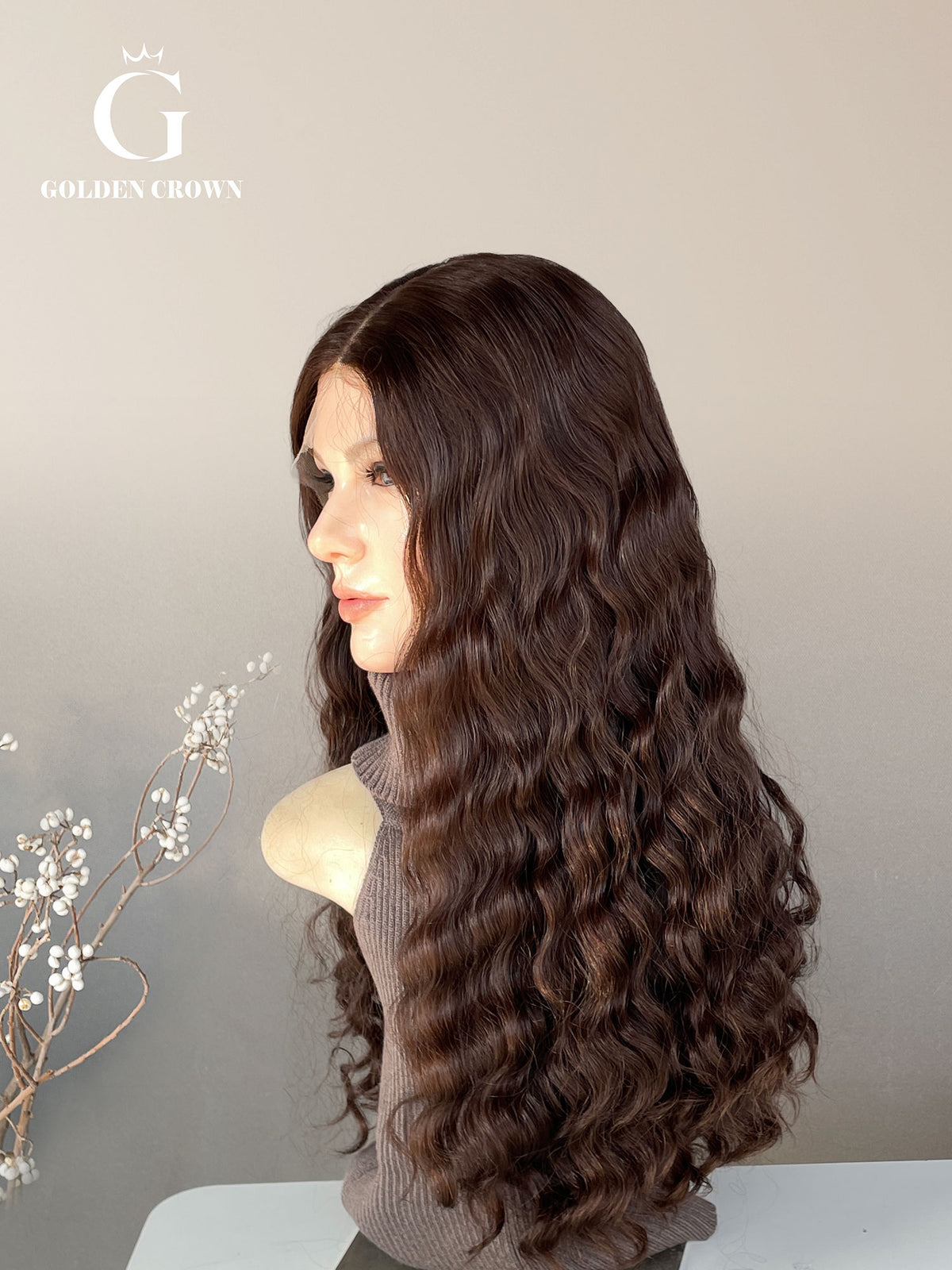 Thalia Wavy Skin Lace Top Base 100% Human Hair Wig