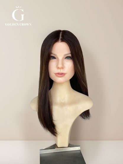 Yulia Skin Lace Top Base 100% Human Hair Wigs