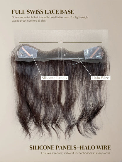 Elara 100% Human Hairline Topper (Slight Layer)
