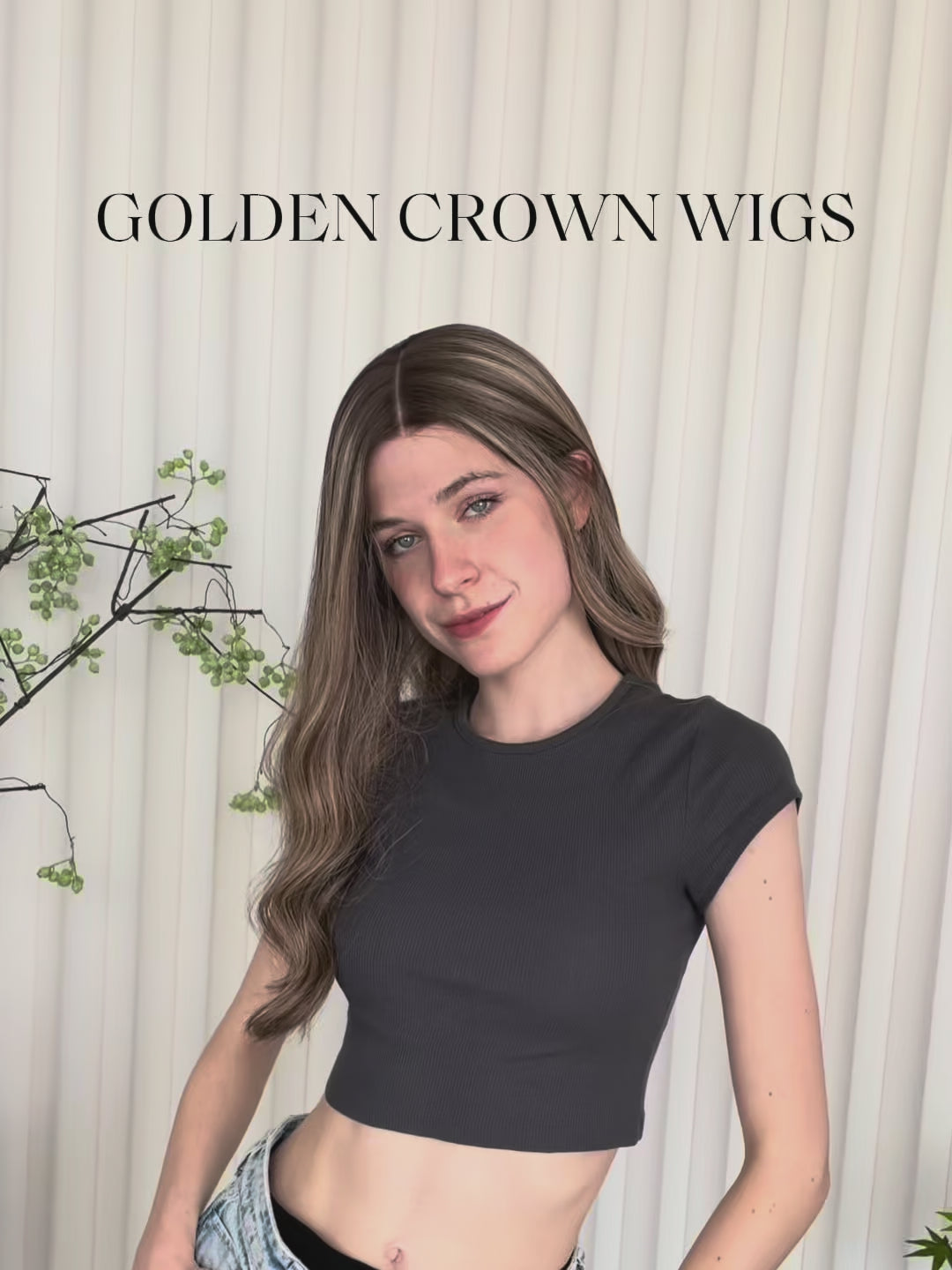Marnie Lace Top Base 100% Human Hair Wigs Model Showcase GoldenCrownWigs.com