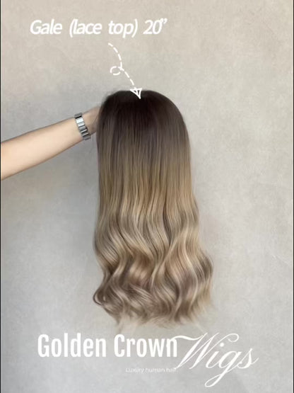 Gale Lace Top Base 100% Human Hair Wigs (Slight Layer)