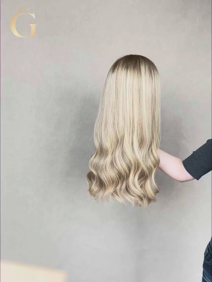 Celeste Lace Top Base 100% Human Hair Showcase GoldenCrownWigs.com