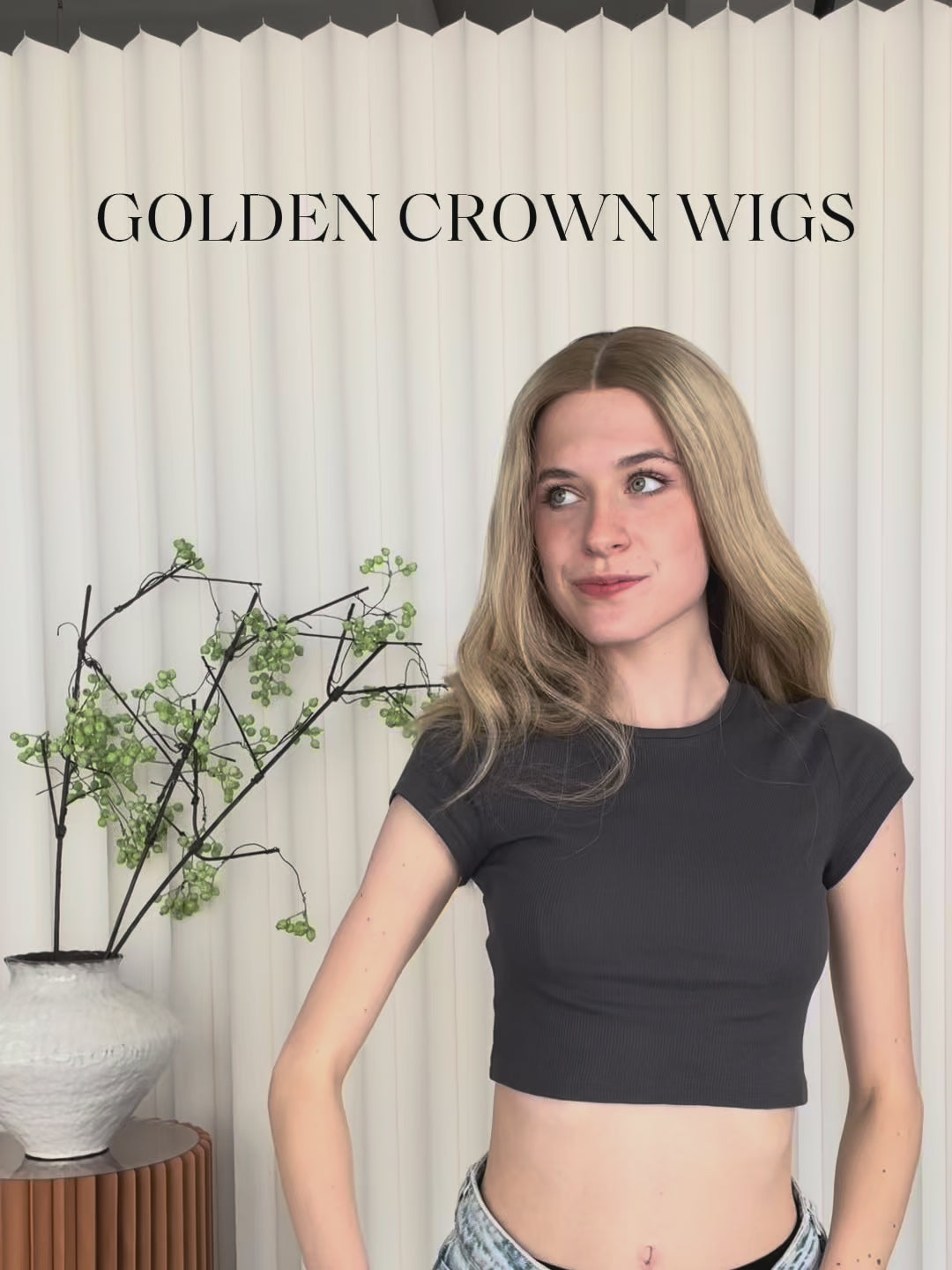 Zoe Lace Top Base 100% Human Hair Wigs Model Showcase GoldenCrownWigs.com