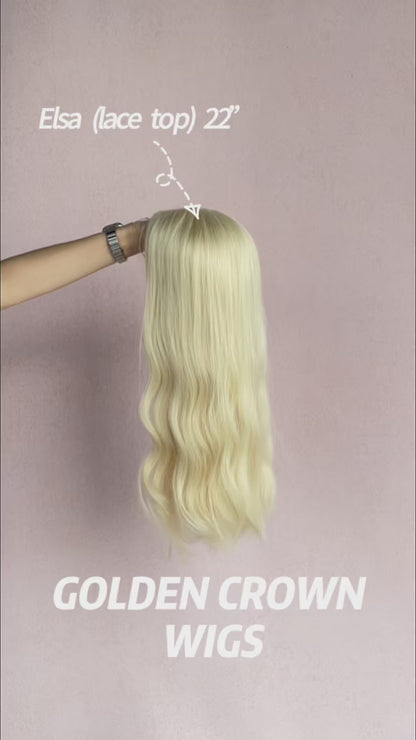 Elsa Lace Top Base 100% Human Hair Wigs (Slight Layer)