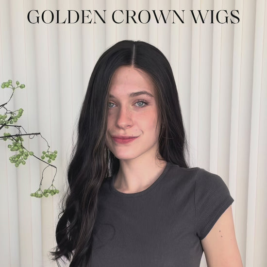 Seraphina Lace Top Base 100% Human Hair Wigs Model Showcase GoldenCrownWigs.com