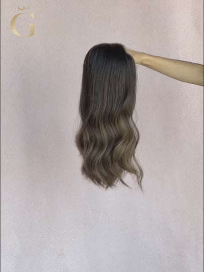 Lydia 20" Lace Top Base 100% Human Hair Wigs (Slight Layer)
