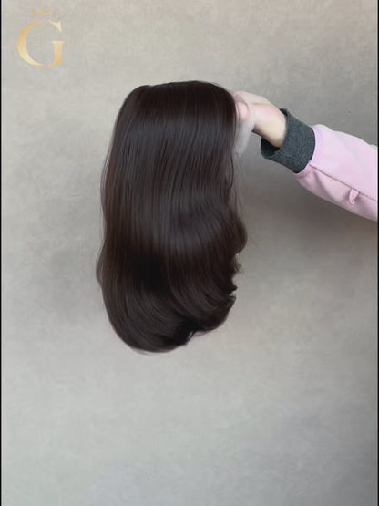 Lila Lace Top Base 100% Human Hair Wigs Showcase GoldenCrownWigs.com