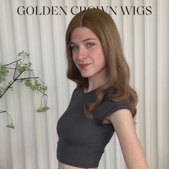 Sophie Lace Top Base 100% Human Hair Wigs Model Showcase GoldenCrownWigs.com