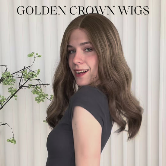 Eva Lace Top Base 100% Human Hair Wigs Model Showcase GoldenCrownWigs.com