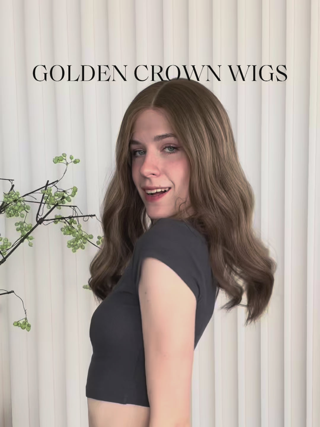 Eva Lace Top Base 100% Human Hair Wigs Model Showcase GoldenCrownWigs.com