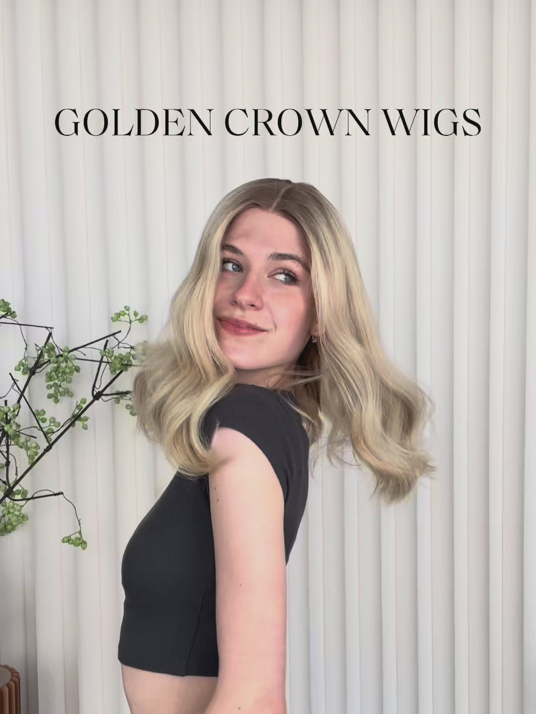 Emma Lace Top Base 100% Human Hair Wigs Model Showcase GoldenCrownWigs.com