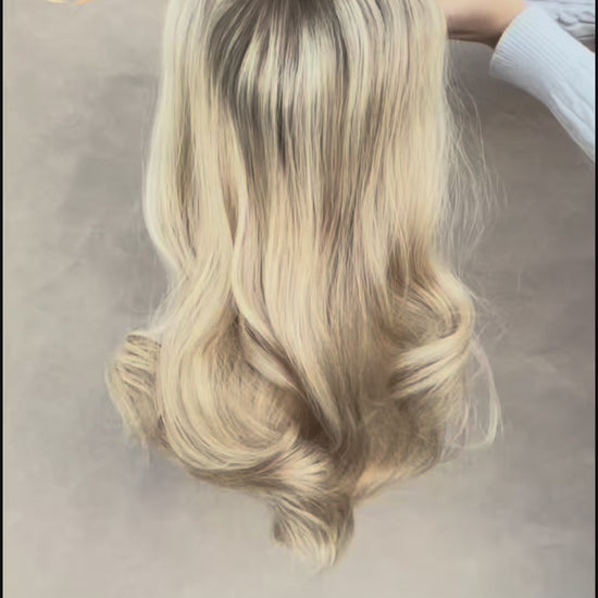 Zoe Lace Top Base 100% Human Hair Wigs Showcase GoldenCrownWigs.com