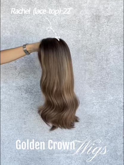 Rachel Lace Top Base 100% Human Hair Wigs (Slight Layer)