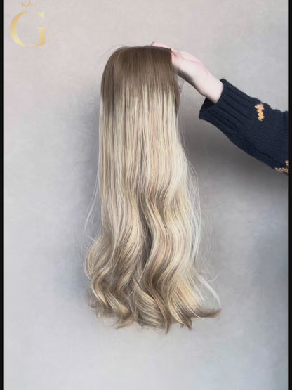 Celeste Lace Top Base 100% Human Hair Wigs Showcase GoldenCrownWigs.com